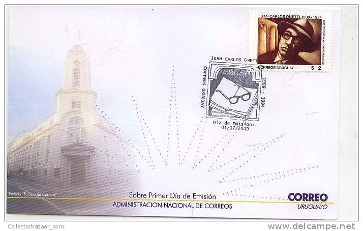 URUGUAY LITERATURE Literatura ONETTI  FDC COVER CERVANTES PRIZE - Other & Unclassified