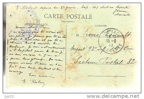 Jolie CP Ancienne 16 Jarnac Château De Chabannes - Ed M.T. N° 2 - CAD Jarnac 30-06-1917 - écrit Par 1 Sapeur 8° Génie - Jarnac