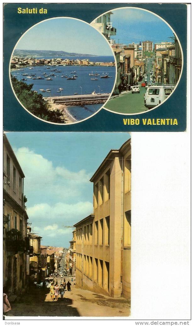 Vibo Valentia: Lotto 2 Cartoline Anni ´70 Viaggiate - Vibo Valentia