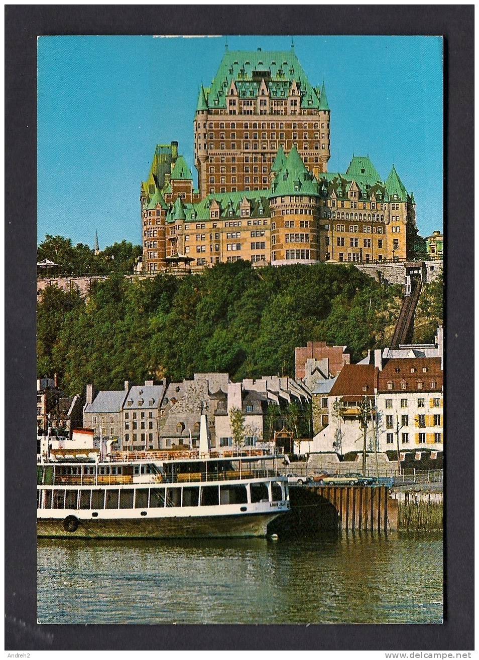 QUÉBEC - VUE DU TRAVERSIER QUÉBEC - LEVIS  - CHÂTEAU FRONTENAC - Québec - Château Frontenac