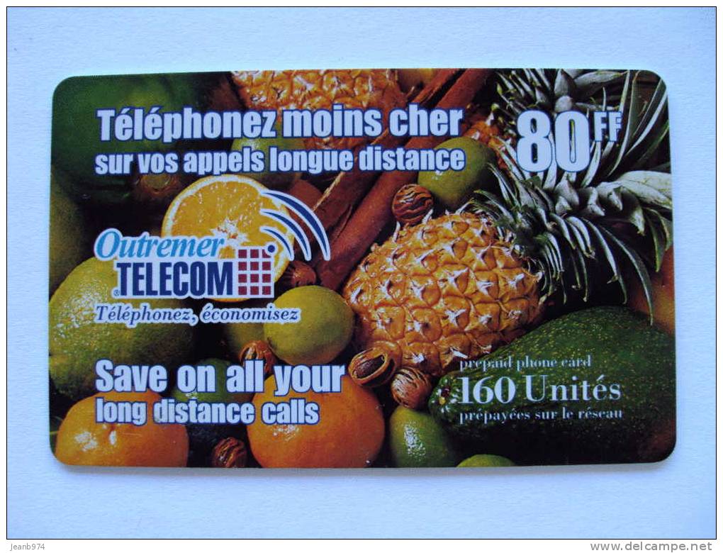 PREPAYE OUTREMER TELECOM  160U  Fruits - Réunion