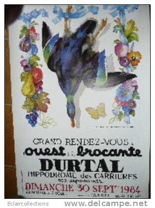 Affiche Jean Adrien Mercier Durtal 1984  - 63 X 42 - Posters