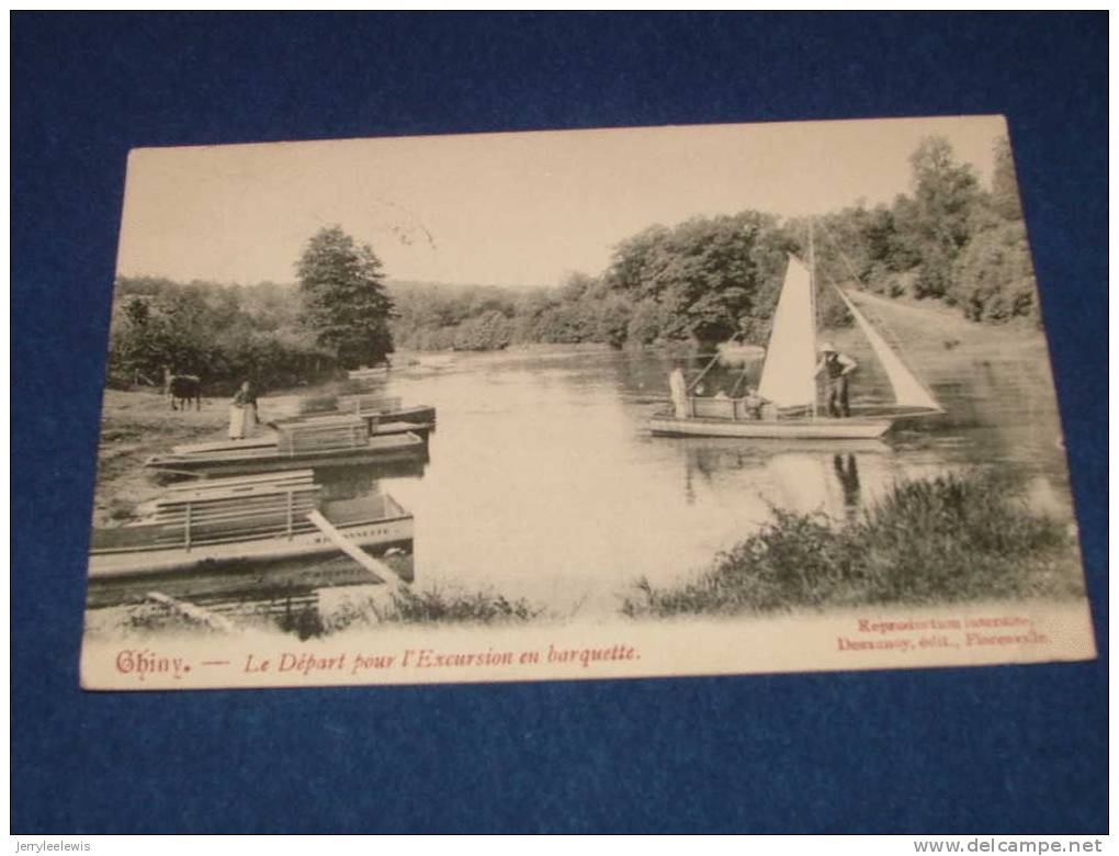 CHINY  - Le Départ Pour L´excursion En Barquette -  1907 - Chiny