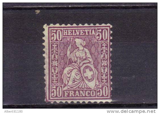 SUISSE 50c Lilas 1867-78 N°48 - Ungebraucht