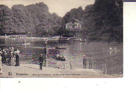 Bois De La Cambre : Le Lac Et Le Châlet Robinson Nels, Animée - Bossen, Parken, Tuinen