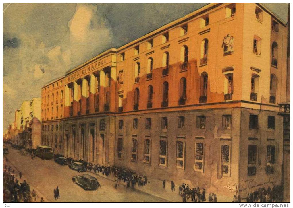 BANCO DI NAPOLI   RETRO TIMBRO SEDE DI BARI  FIERA DEL LEVANTE  NON  VIAGGIATA   COME DA FOTO - Banks