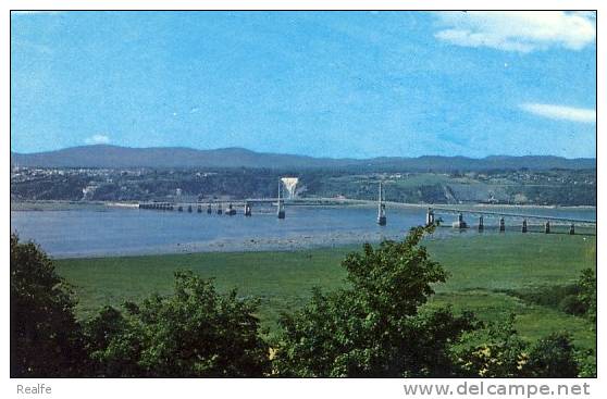 Vintage Pont De L´ile D´Orleans Et Chute Montmorency Falls  Quebec  Canada - Montmorency Falls