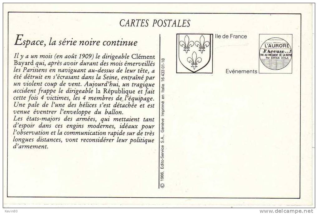 EVENEMENT Catastrophe Du Dirigeable "République" Le 25 Septembre 1909 Funérailles Des Victimes ...cpa Animée (réédition) - Disasters