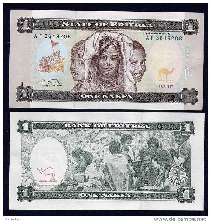 ERITREA : Banconota 1 Nafka - 1997 - FDS - Eritrea