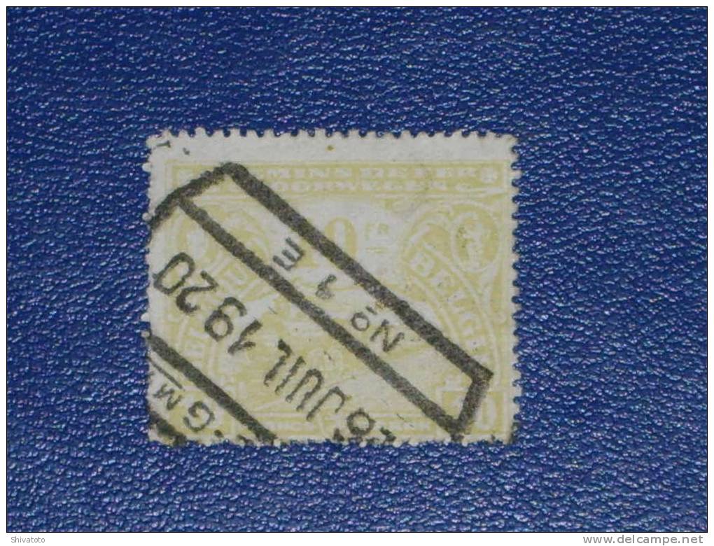 (256) CF 124 (10F Jaune-canari) Oblitéré COB 19.50€ - 1905-1934