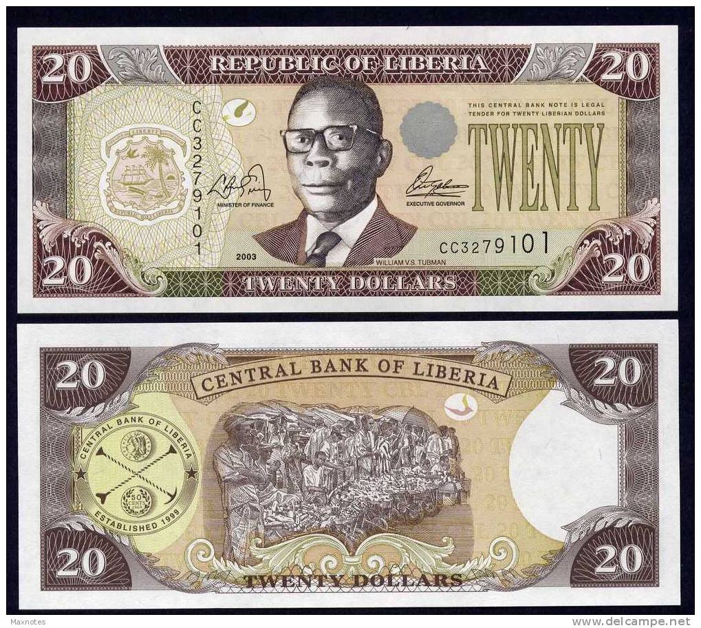 LIBERIA : Banconota 20 Dollari - 2006 - FDS - Liberia