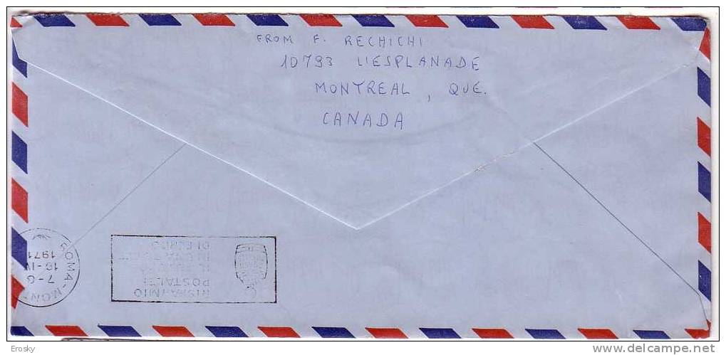 PGL 2073 - CANADA LETTER TO ITALY 1/4/1971 - Briefe U. Dokumente