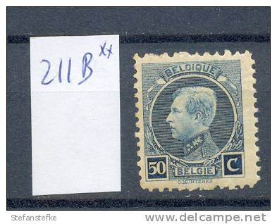 Belgie -  Belgique Ocb Nr :  211 B ** MNH (zie  Scan) Pli Dans La Gomme - 1921-1925 Small Montenez