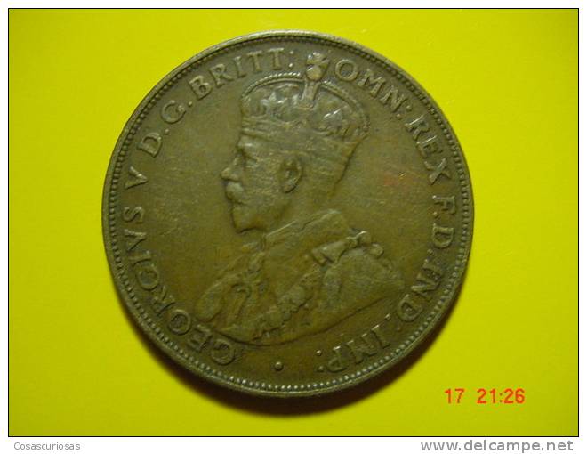 654 AUSTRALIA  ONE PENNY     YEAR 1921   FINE++    OTHERS IN MY STORE - Penny