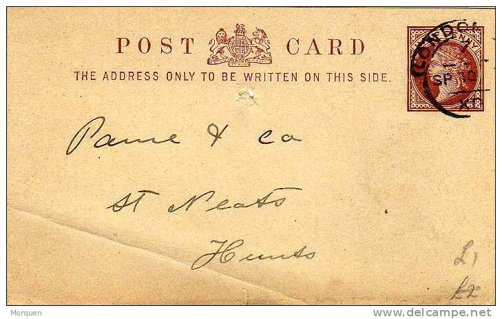 Post Card 1 Penny. LONDON A Hunts - Covers & Documents