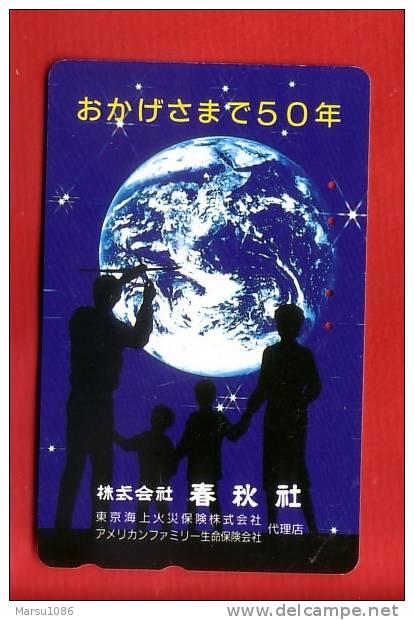 Japan Japon  Telefonkarte Phonecard -  Weltraum Space  Espace Universum Universe Erde - Raumfahrt