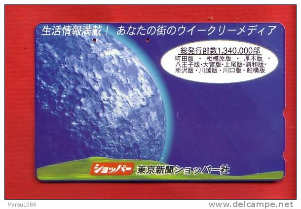 Japan Japon  Telefonkarte Phonecard -  Weltraum Space  Espace Universum Universe Erde - Espacio