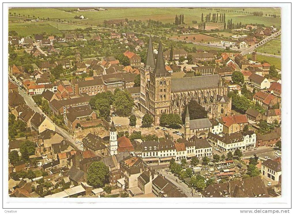 XANTEN.Stadt Und Rhömisches Amphitheater (timbre Enlevé) - Xanten