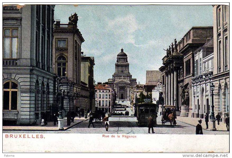 CALLE DE LA REGENCE  (Bruselas)  Belgica, , Post Card, Postal, - Avenues, Boulevards