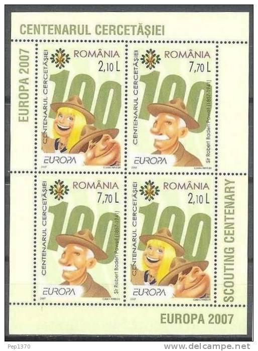 RUMANIA ROMANIA RUMANIE - RUMANIEN 2007 EUROPA - BLOCK - 2007