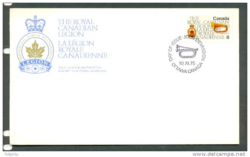 1975 CANADA ROYAL LEGION MICHEL: 616 FDC - 1971-1980