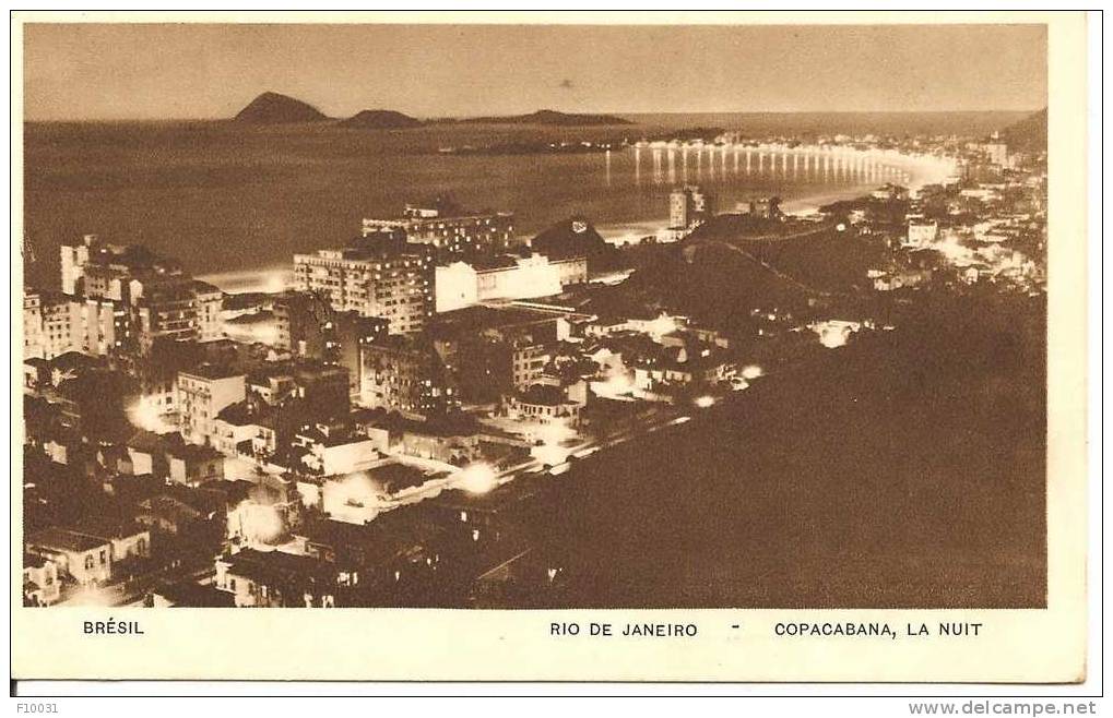 BRESIL  RIO DE JANEIRO  COPACABANA  LA NUIT - Copacabana