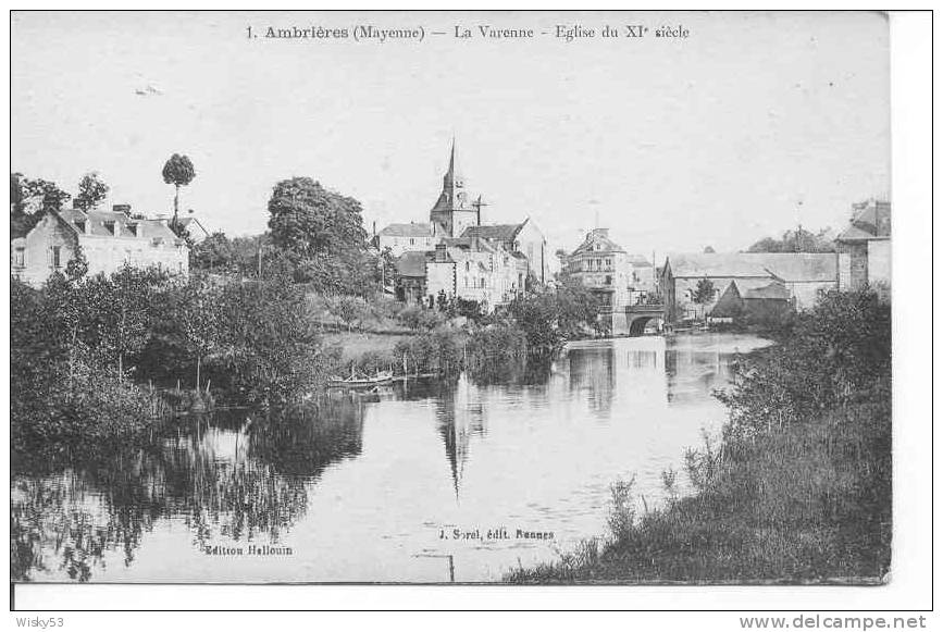 53 Ambrières  La Varenne, L'église - Ambrieres Les Vallees