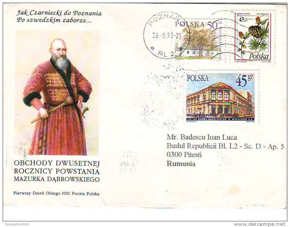 M401 FDC Poland Iak Czarniecki Do Poznania Po Szwedzkim Zaborze RARE Postmark Cancel!! - FDC