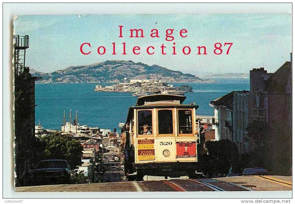 FUNICULAIRE TRAMWAY à SAN FRANCISCO Aux ETATS UNIS - CABLE CAR ON SAN FRANCISCO HILL - Seilbahnen