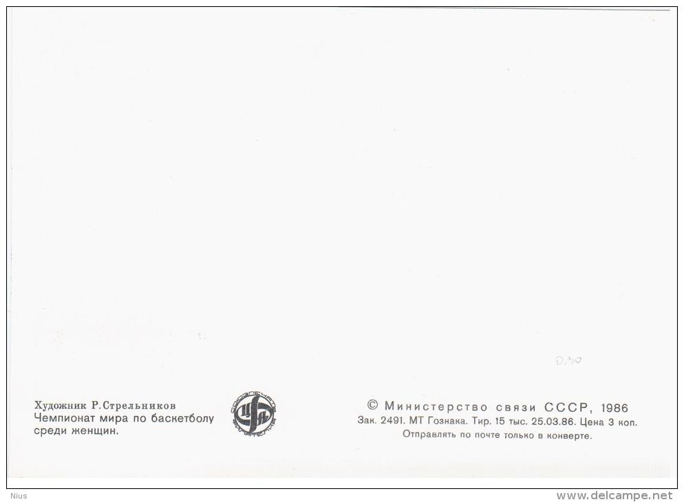 Russia USSR 1986 MC World Championship Women Basketball Cup Sports Maximum Card - Maximumkarten