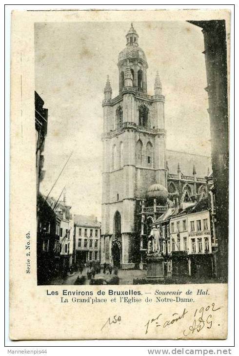 Halle - Hal - La Grand'place Et L'Eglise De Notre-Dame - Halle