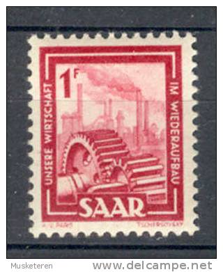 Saar 1949 Mi. 274  1 Fr Schwerindustrie MH* - Nuevos