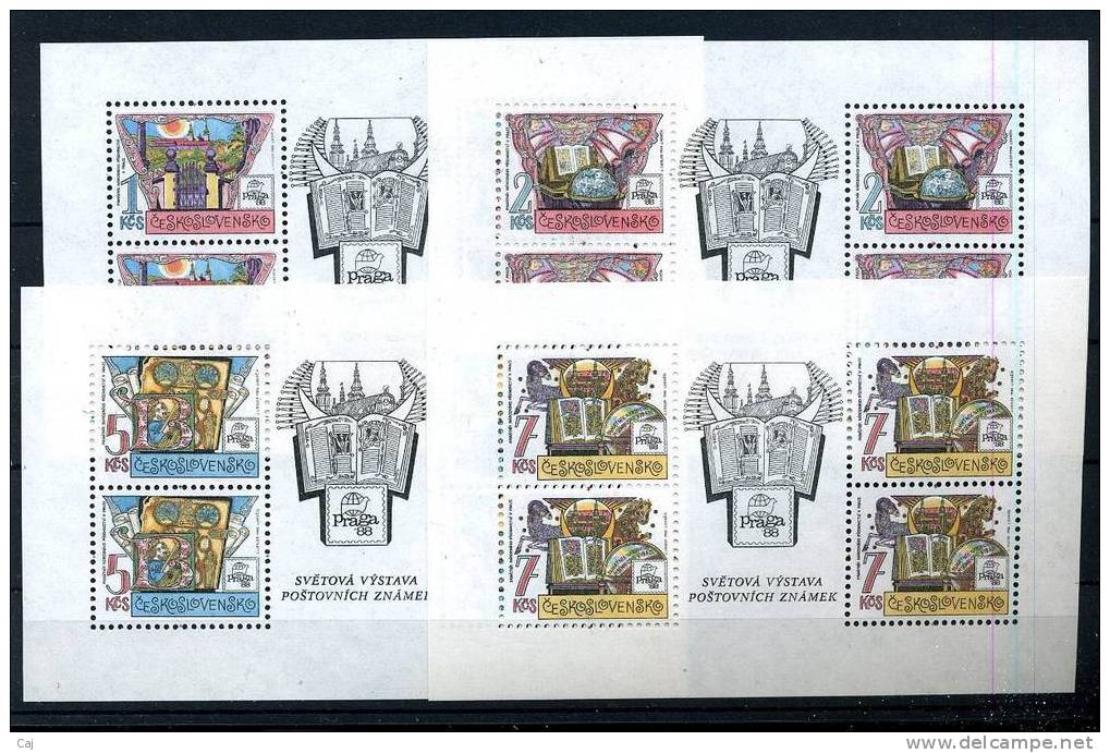 Tchécoslovaquie  :  Yv  2767-70  **  Petites Feuilles - Unused Stamps