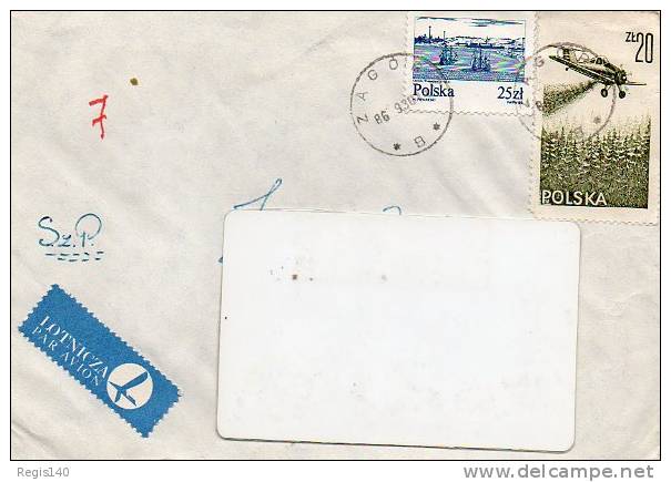 Enveloppe Avec Timbres Polonais Pour La France -7 - Covers & Documents