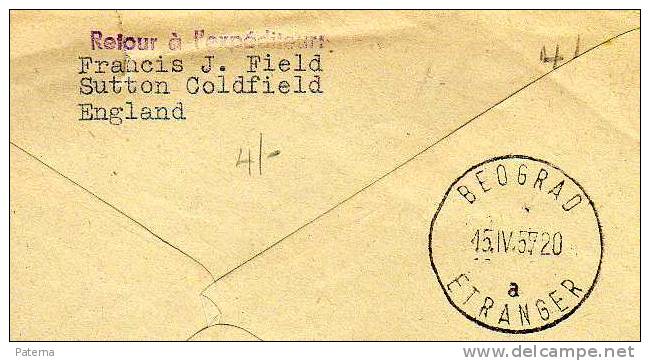 2564  Carta, Aérea ,BERLIN ( Alemania)1957,  Devuelta A Remitente Egypt Avion , - Lettres & Documents