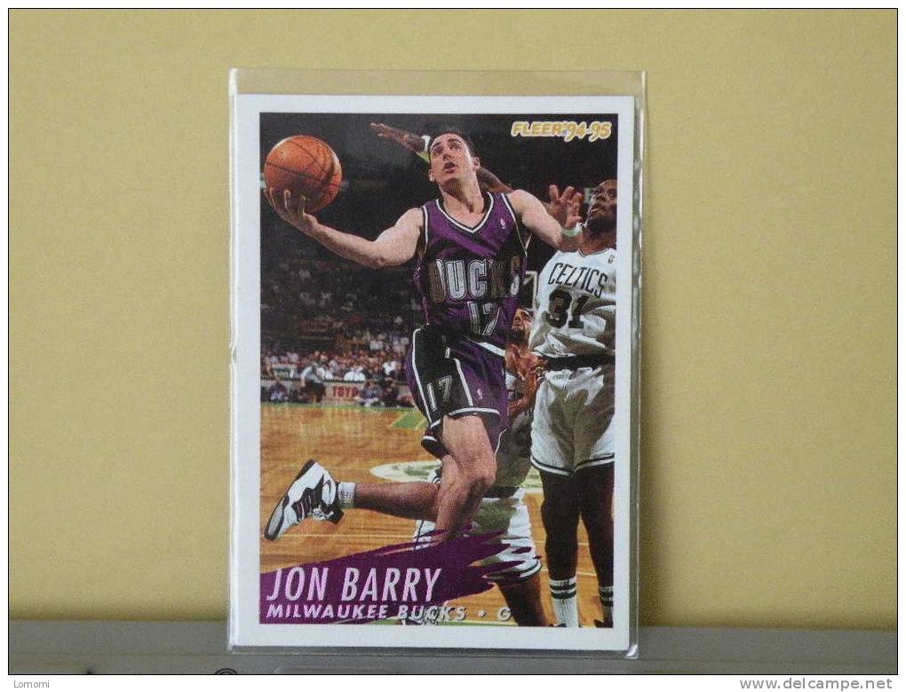 Milwaukée Bucks - G - 94 / 95 ( Carte ) Jon BARRY - N.B.A .n° 128 . 2 Scannes - Milwaukee Bucks