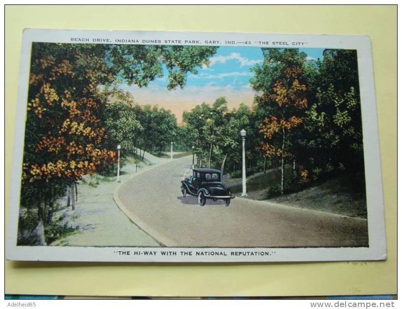 Beach Drive Indiana Dunes State Park, Gary IND. 1936 - Sonstige & Ohne Zuordnung