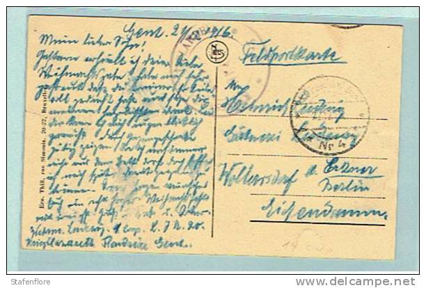 Reich, SS Feldpost K.D. FELDPOSTSTAION NR.4    KRIEGSLAZARETT FLANDRIA GENT   MILITAIRE - Otros & Sin Clasificación