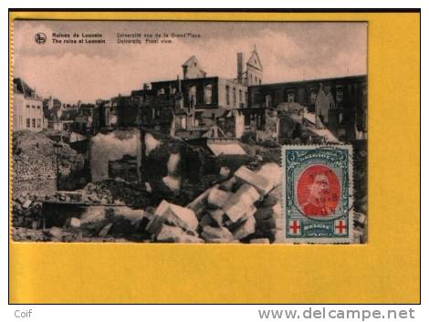 132 Op Kaart Met Stempel LEUVEN / LOUVAIN 1F Op 5/10/1919 - 1914-1915 Red Cross