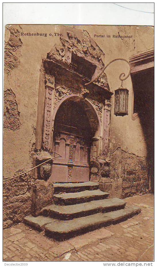 Z5173 Germany Bavaria Rothenburg Portal Im Rathaushof Not Used 1908 Good Shape - Rothenburg O. D. Tauber