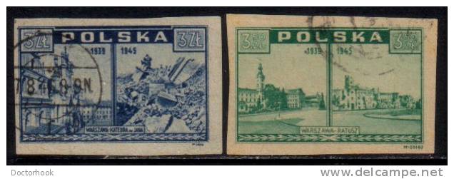 POLAND   Scott #  374-9  VF USED - Usati