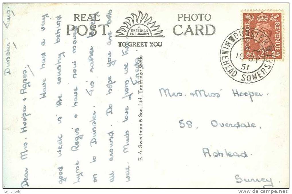 Britain United Kingdom - Dunster Old Used Postcard [P186] - Sonstige & Ohne Zuordnung
