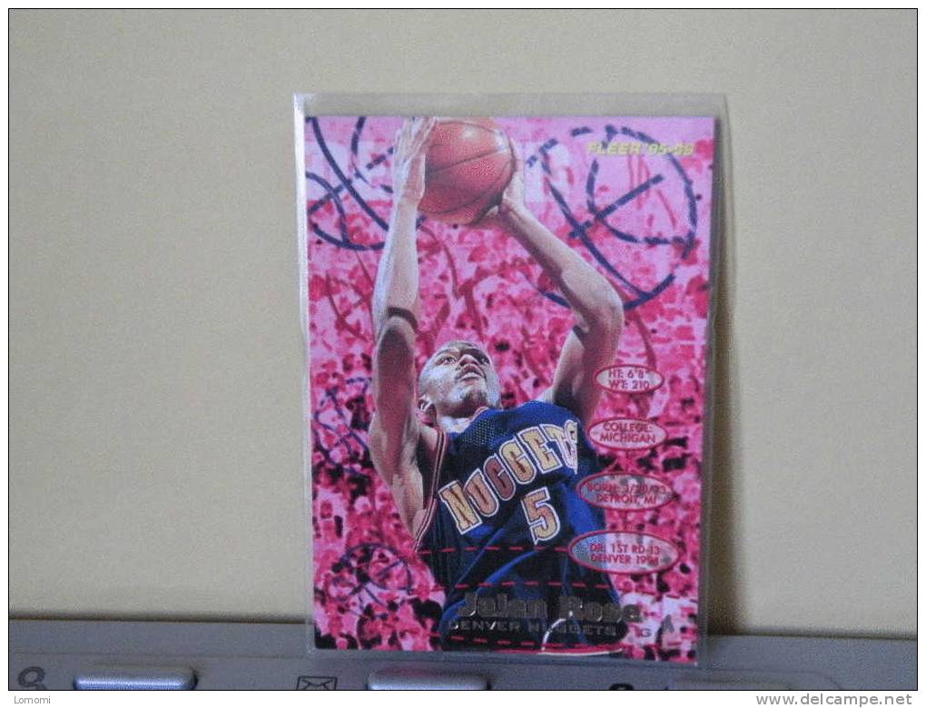 DENVER NUGGETS, 95/96- Carte  Basketball - Jalen ROSE - N.B.A . N° 47. 2 Scan - Denver Nuggets