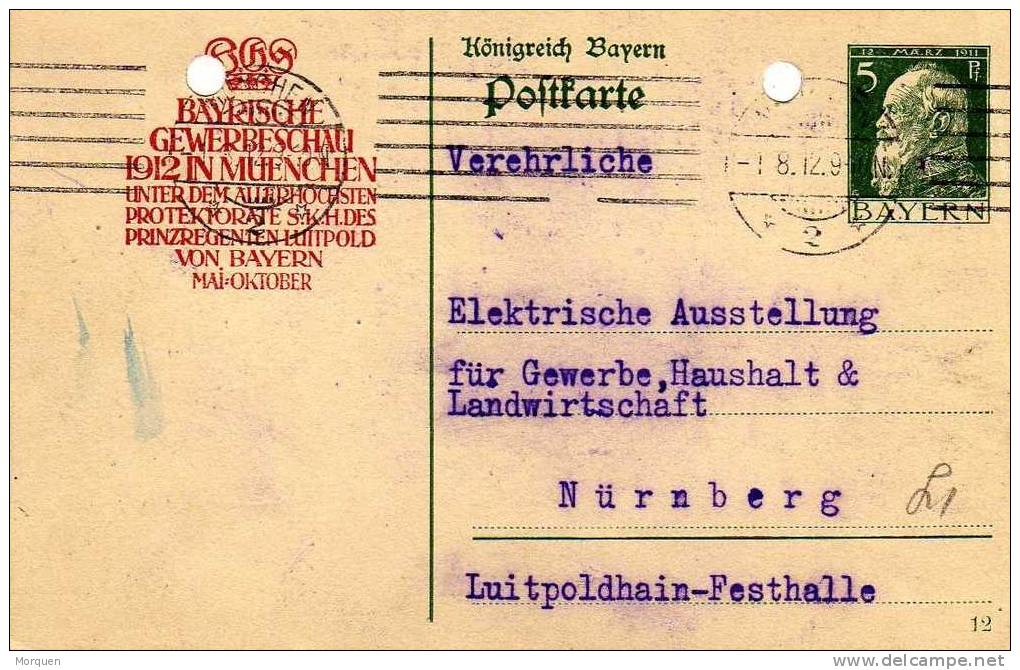 2450. Entero Postal BAYERN (Munchen) 1912 - Postal  Stationery
