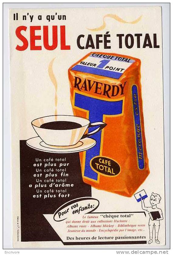 Buvard Café TOTAL Cheque Total Pour Collect Hachette - Kaffee & Tee