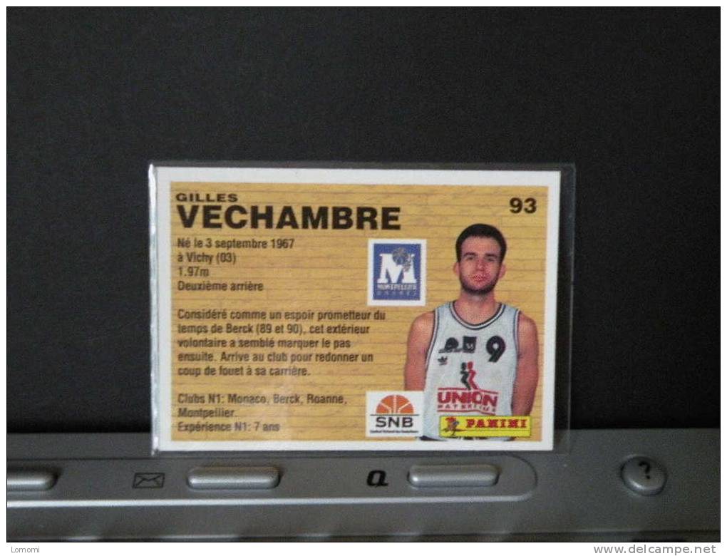Carte  Basketball  1994 -  Montpellier-  Gilles VECHAMBRE   - N° 93 - 2scan - Abbigliamento, Souvenirs & Varie