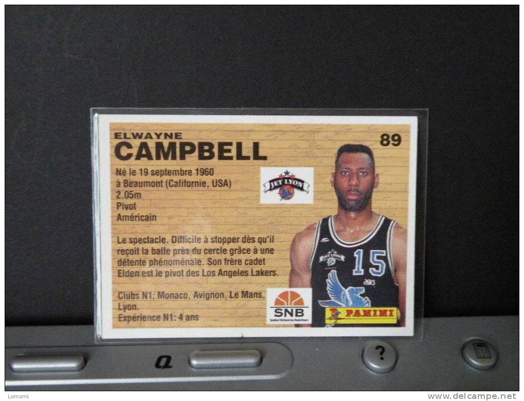 Carte  Basketball  1994 - LYON-  Elwayne CAMPBELL - N° 89 - 2scan - Apparel, Souvenirs & Other