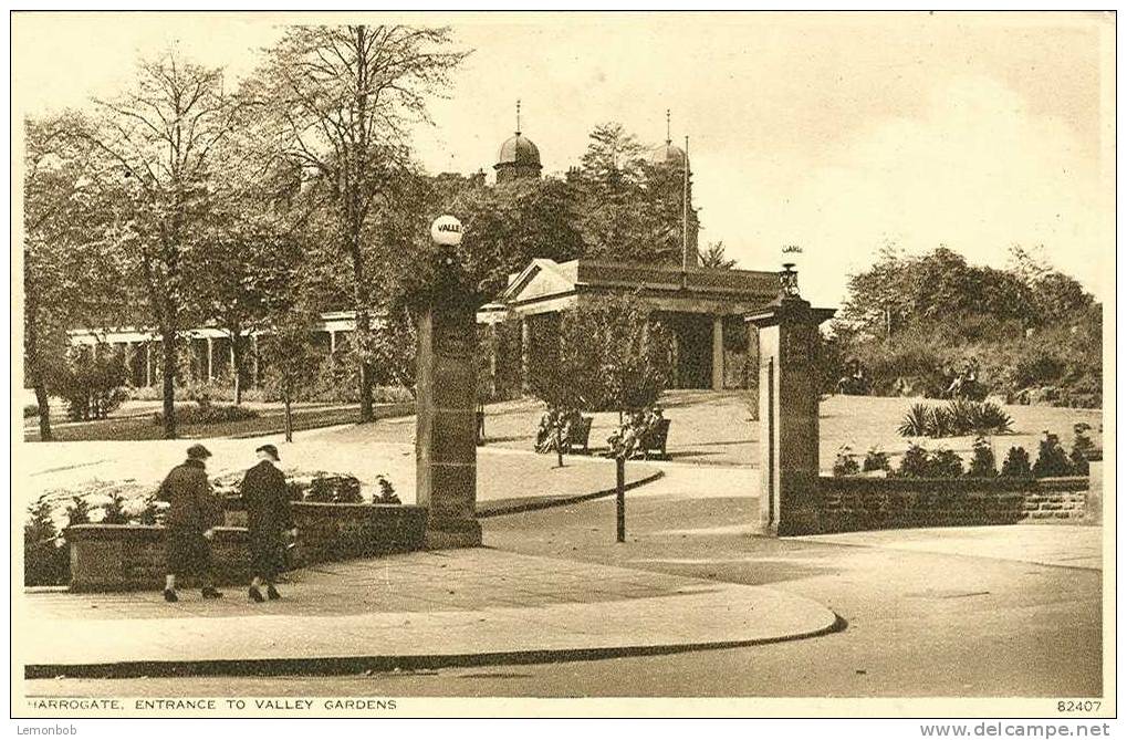 Britain United Kingdom Harrogate, Entrance To Valley Gardens Used Postcard [P200] - Harrogate