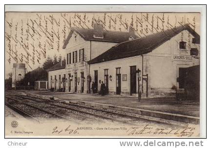 LANGRES LA GARE DE LANGRES VILLE - Langres