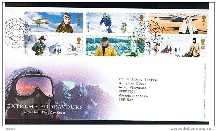 2003 GB FDC First Day Cover - Extreme Endeavours - Ref 474 - 2001-2010 Em. Décimales